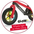 thumbnail image 5 of Chillafish BMXie Glow lightweight balance bike with light-up wheels when riding, for kids 2 to 5 years, 12-inch airless rubberskin tires, adjustable seat without tools, Red, 5 of 9