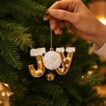 thumbnail image 2 of JOY Letter Christmas Ornaments, Glitter Bell Hanging Decorations, Xmas Tree Pendant for Holiday Home Party Decor, 2 of 8