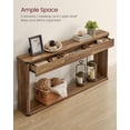 thumbnail image 3 of armhouse Console Table with 3 Drawers and Storage Shelf, Narrow Sofa Table for Entryway or Living Room, Safety Corners, 63 Inch Entry Table, Honey Brown, 3 of 5