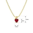 thumbnail image 2 of SuperJeweler 1/2 Carat Created Ruby and Diamond Heart Necklace in 10 Karat Yellow Gold for Women, 2 of 5
