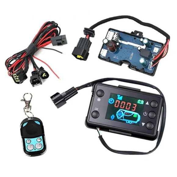 12V 24V Diesel Parking Heater Control Board Motherboard, 3KW 5KW 8KW Universal Car Heater Controller, LCD Display with Timing & Remote Pairing Functions