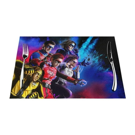 

Danger Force Woven Placemats For Kitchen Dining Table Tabletop Skid-Proof Washable Heat-Resistant Non-Slip Place Mat