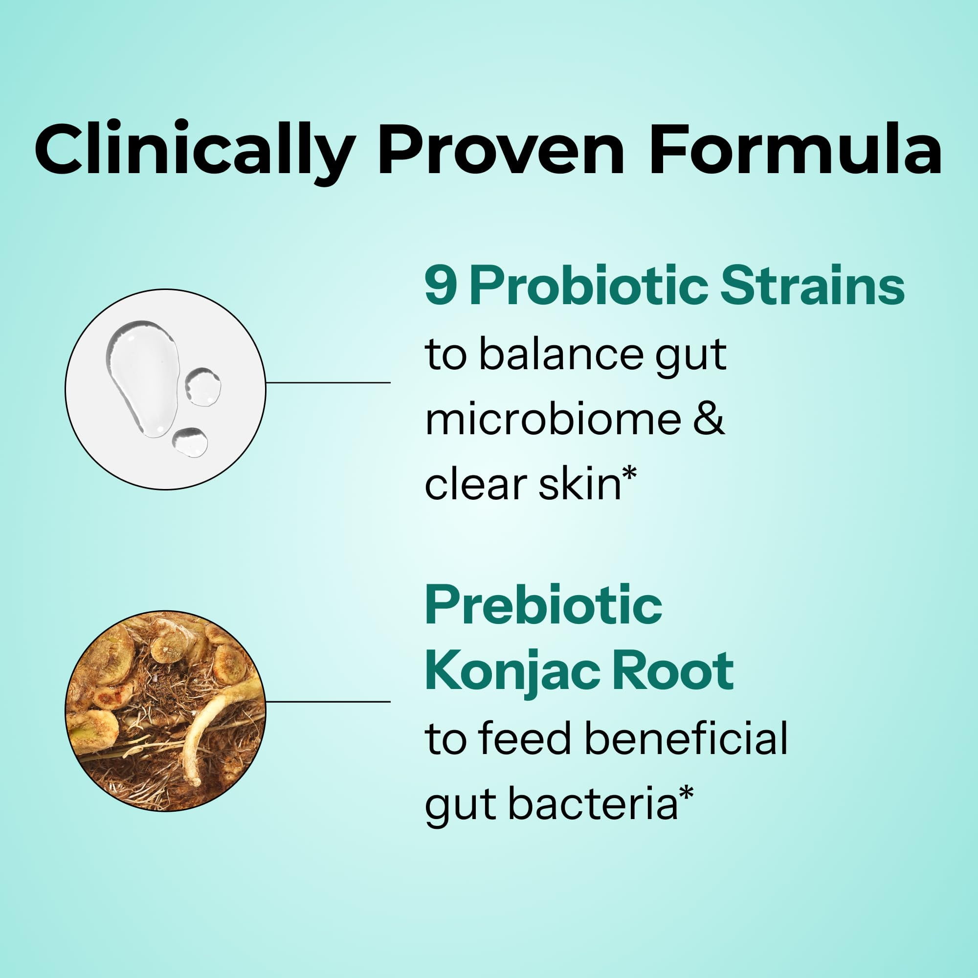 HUM Skin Squad Probiotic for Clear Skin & Gut Health Support, 60ct