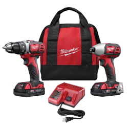 Milwaukee Electric Tools 2691-22 2-pc M18 Compact Lithium Ion Drill/driver And Impact Wrench Combo W/ [2] Batteries (Milwaukee M12 Combo Kit Best Prices)