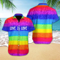 Bisexual Shirt, Vivid Lgbt Love Is Love Design Hawaiian Shirt - Walmart.com