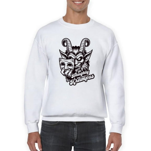 Be Naughty Krampus Dark Christmas Men's Sweatshirt