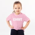 thumbnail image 3 of Floral Eight Birthday Shirt for Girls Cute Children's Flower Theme Birthday Party Outfit Pink Shirt Youth Small, 3 of 4