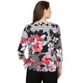 thumbnail image 2 of Alfred Dunner Womens Patchwork Diamond Floral Top, 2 of 4