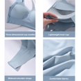 thumbnail image 6 of IQOGKRN 3 Pack Seamless Bra Sports Bras for Women No Underwire Comfort Push Up Soft Wireless Bralette Full Coverage Everyday Bras Multicolor #3 2XL, 6 of 6