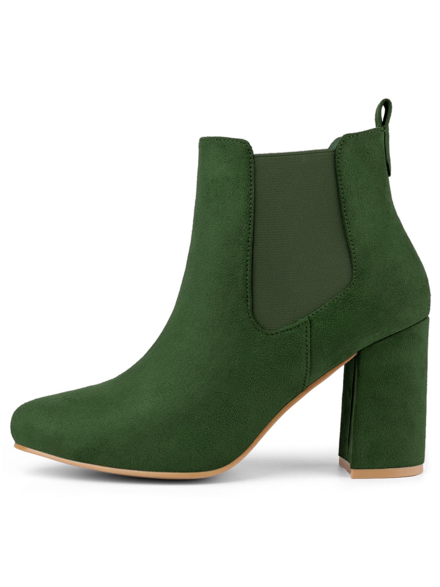 chunky heel chelsea boot
