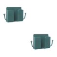 thumbnail image 4 of relayinert Wall Mounted Phone Charging Holder Remote Control Organizer Plastic Multifunctional Earphone Office Storage Box Green 2Set, 4 of 6