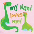thumbnail image 2 of CafePress - My Nani Loves Me Dinosaur Infant Bodysuit - Baby Light Bodysuit, Size Newborn - 24 Months, 2 of 4