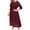 Wine, variant on Njoeus Women's Plus Size Floral Lace 3/4 Sleeve Pencil Dress for Women Wedding Guest Cocktail Party Bodycon Fishtail Dresses XL-6XL