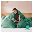 thumbnail image 3 of KriKac Dark Green Duvet Cover King Size - Soft Double Brushed King Duvet Cover Set, 3 Piece, with Button Closure, 1 Duvet Cover 104x90 inches and 2 Pillow Shams, 3 of 9