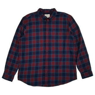 St. Johns Bay Mens Blue Buffalo Plaid Long Sleeve Button-Down