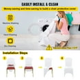 thumbnail image 6 of KFFKFF 50 Pcs White Chair Covers Polyester Spandex Chair Cover Stretch Slipcovers for Wedding Party Dining Banquet Chair Decoration Covers, 6 of 9