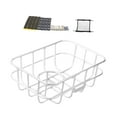 thumbnail image 3 of Siruishop Basket Portability Carrier Aluminum Alloy Front Rear Bike Cargo Rack White Iron Sheet, 3 of 8