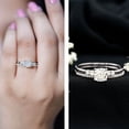 thumbnail image 3 of Rosec Jewels Lab Grown Diamond Engagement Ring Set with Wedding Band - 1.7 Carat - F-VS Quality, 14K White Gold, US 7.00, 3 of 9
