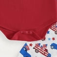 thumbnail image 6 of CAUYDY 4th of July Baby Boy Outfits Newborn Fourth of July Romper + Pants + Hat 3PCS Clothes Set for 3 6 9 12 18 Months Infant Boys Summer Fall Wear (Sizes 0-3 Months,Red), 6 of 7