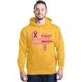 thumbnail image 1 of Shop4Ever Men's Breast Cancer Support Fight Ribbon Awareness Hooded Sweatshirt Hoodie, 1 of 5