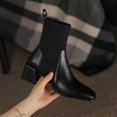 thumbnail image 2 of Women's Thick mid-heeled square-toed ankle boots |  With elastic opening, 2 of 11