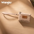 thumbnail image 3 of Wrangler Wallet for Women RFID-Blocking Floral Embossed Coin Purse Lightweight Wristlet Wallets, Tan, 3 of 6