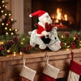 thumbnail image 4 of Animated Santa Riding Reindeer Plush Toy Singing Dancing Electric Stuffed Doll for Christmas Decoration(Grey-20cm), 4 of 6