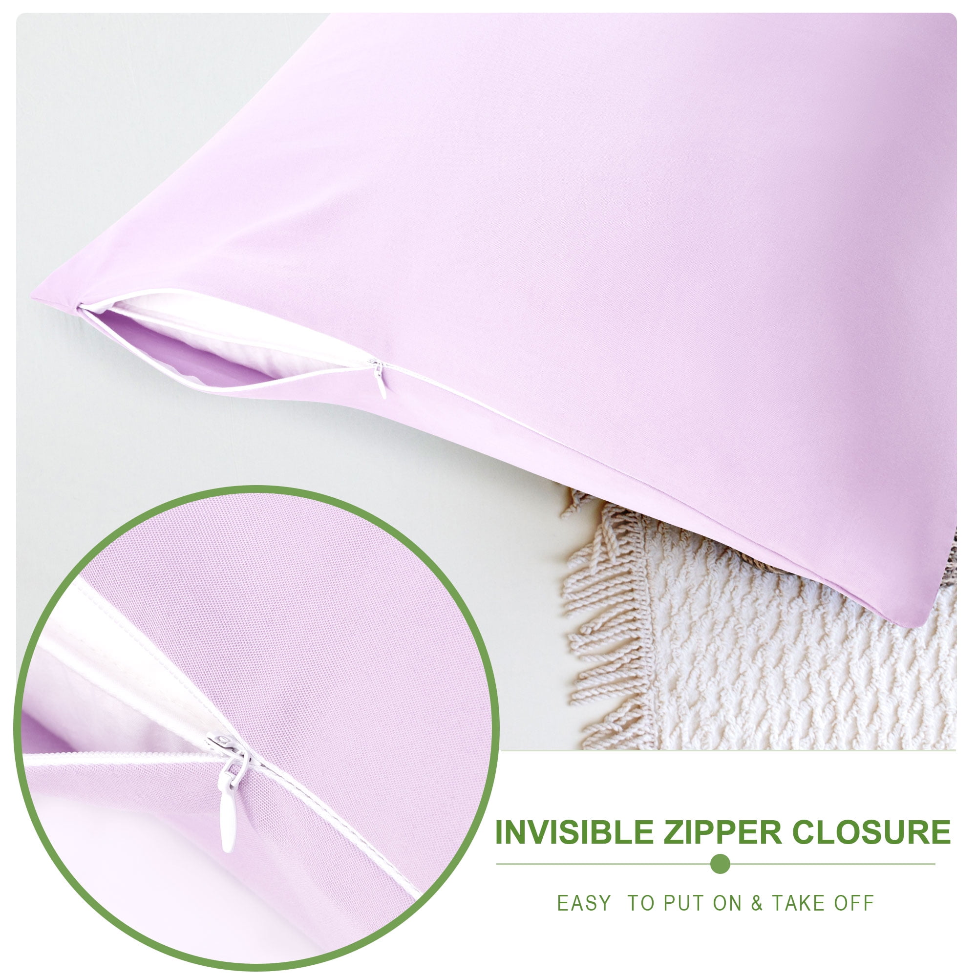 Unique Bargains Zipper Closure Body Pillowcase 1Pc Wisteria 20"x54"