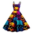 thumbnail image 3 of WILLBEST Vestidos de Mujer Vestido Sexy con Estampado de Moda para Mujer Vestido Largo Informal con Vuelo Grande Extra Grande, 3 of 3