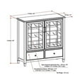 thumbnail image 4 of Atlin Designs Solid Pine Dark Chestnut Brown Storage Cabinet Rectangular Adjustable Shelves 46"H Unassembled, 4 of 5