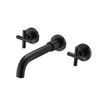 sumerain matte black bathroom faucet,wall mount black bathroom faucets and rough-in valve included