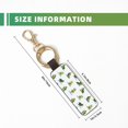 thumbnail image 3 of Wukai Cute Avocado Yoga Print Leather Car Keychain, Universal Key Fob Keychain, Leather Key Chain Holder for Men and Women,360 Degree Rotatable, 3 of 5