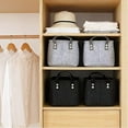 thumbnail image 5 of Gowinsee 2-Pack Gray Felt Storage Baskets - Foldable Organizer with Handles for Snacks & Sundries, 5 of 5