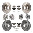 thumbnail image 1 of Transit Auto Front Rear Wheel Hub Bearings Assembly Disc Brake Rotors and Ceramic Pads Shoes Kit (10Pc) for Car BMW 335i 335is 335d - Left Right Side (Driver Passenger) KBB-119711, 1 of 10