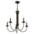 thumbnail image 4 of 42685-07 Livex Lighting Estate - 5 Light Chandelier in Farmhouse Style - 25 Inches wide by 24 Inches high-Bronze Finish    -Traditional Installation, 4 of 10