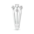 thumbnail image 3 of ANGARA Natural Triple Row Dotted Diamond Orbit Ring in 14K White Gold for Women (Size-3.7mm| Color-I-J| Clarity-I1-I2) | April Birthstone, Anniversary, Jewelry Gift for Women | Natural Diamond Ring, 3 of 10