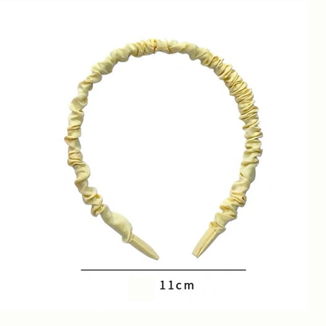 Satin Headbands Ruffled Hair Hoop Ruched Hair Band Satin Pleated Headbands Ruffled Hair Hoop Fashionable Hair Accessories For Women Girls