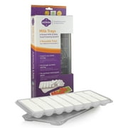 Milkies Milk Trays, Includes 2 Reusable Freezer Trays for Breast Milk and Baby Food, Makes 1 Ounce Sticks for Easy Reheating