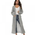 thumbnail image 1 of Lady Long Cardigan Plus Size Thick Kimono Long Sleeve Sweater Loose Outerwear, 1 of 6