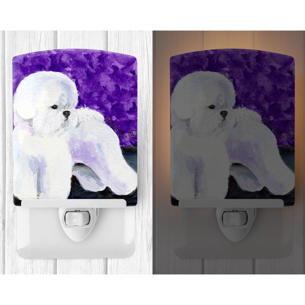 Bichon Frise Ceramic Night Light