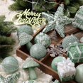 thumbnail image 2 of Bolas de Navidad verdes pintadas a mano, adornos colgantes, adornos colgantes, árbol de Navidad, nuevo, 2 of 5