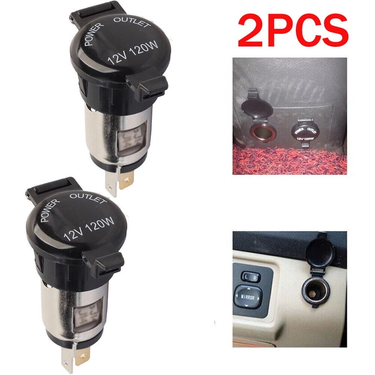 12v 120w cigarette lighter Emlimny 7 in 1 Splitter,120W Car Charger Adapter with USB & PD, Multi Port Power Plug with Independent Switches & LED Voltage about 6.34.73.1cm 13 12V-24V 120W Car 10A Cigarette
