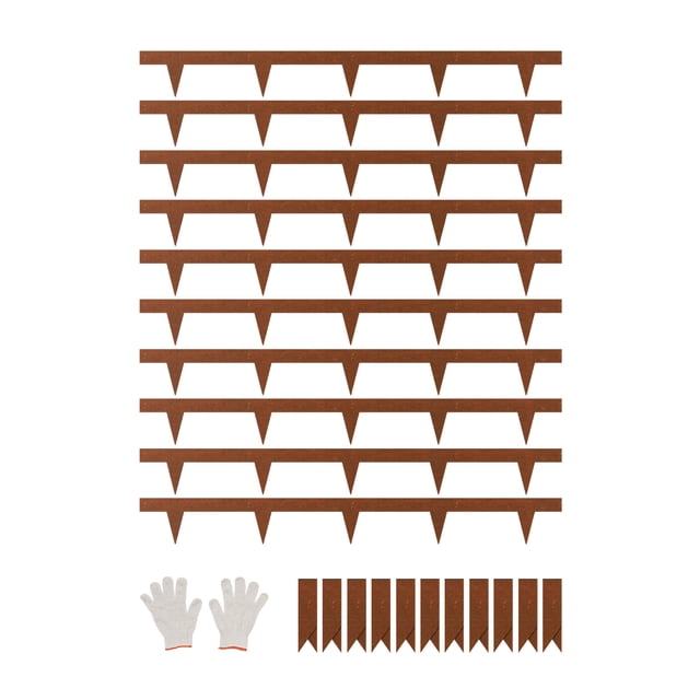 VEVOR Steel Landscape Edging 10 Packs 40x4.5in Weather-Resistant Garden Edging Border
