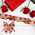 thumbnail image 6 of Valentines Day Decorations 2.5 Inch Red Heart Ribbon 4 Yards Wired Ribbon for Gift Wrapping Christmas Ribbon for Wedding Xmas Tree Valentine's Day Decor DIY Bows Wrapping Bouquet Floral Arrangements, 6 of 6