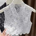 thumbnail image 7 of HGIEYS Lady Shirt False Collar Lace Detachable False Neck Bottoming Shirt French Hollowed-Out Collar White lace, 7 of 7