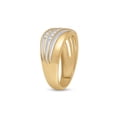 thumbnail image 4 of 10kt Yellow Gold Mens Round Diamond Wedding Band Ring 1/4 Cttw, 4 of 4