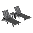 thumbnail image 1 of Ensemble de 3 Pcs Chaises Longues Adirondack Ajustables avec Table d'Appoint, 1 of 9