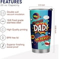 thumbnail image 3 of Gifts for Dad - Dad Gifts from Daughter Son Wife - Dad Birthday Gift, Christmas Gifts for Dad, Father''s Day Gifts - 20oz Super Dad Stainless Steel Tumbler, 3 of 5