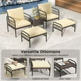 thumbnail image 6 of Costway 5 PCS Patio Conversation Set Outdoor Wicker Chair Set with Ottomans & Coffee Table, 6 of 10
