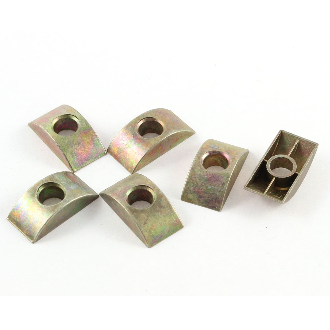 Uxcell 8mm Hole Dia. Metal Furniture Board Connecting HalfMoon Nuts